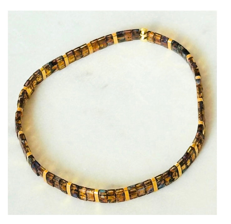 Brown Picasso Miyuki Tila Bracelets - Choose Your Style