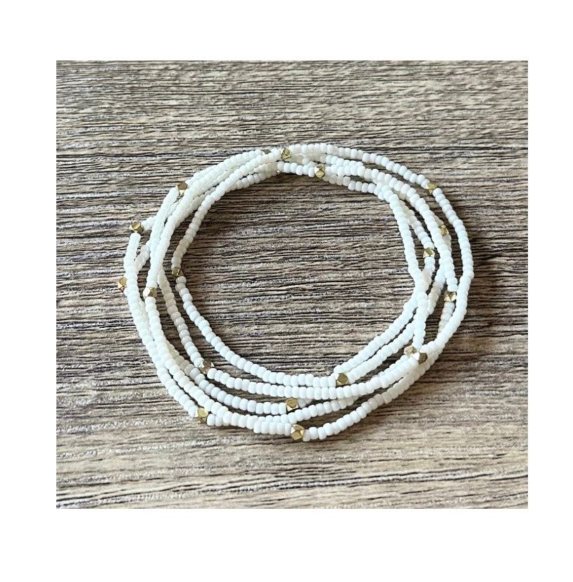 Ivory Seed Bead Wrap Bracelet