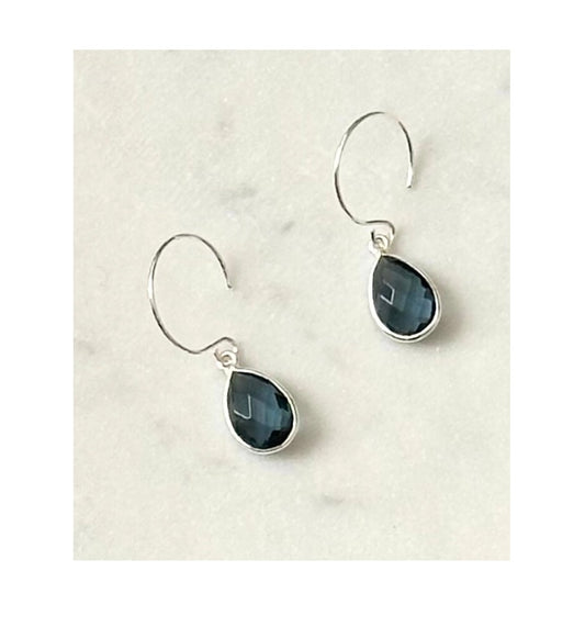 Iolite Gemstone Drop Earrings