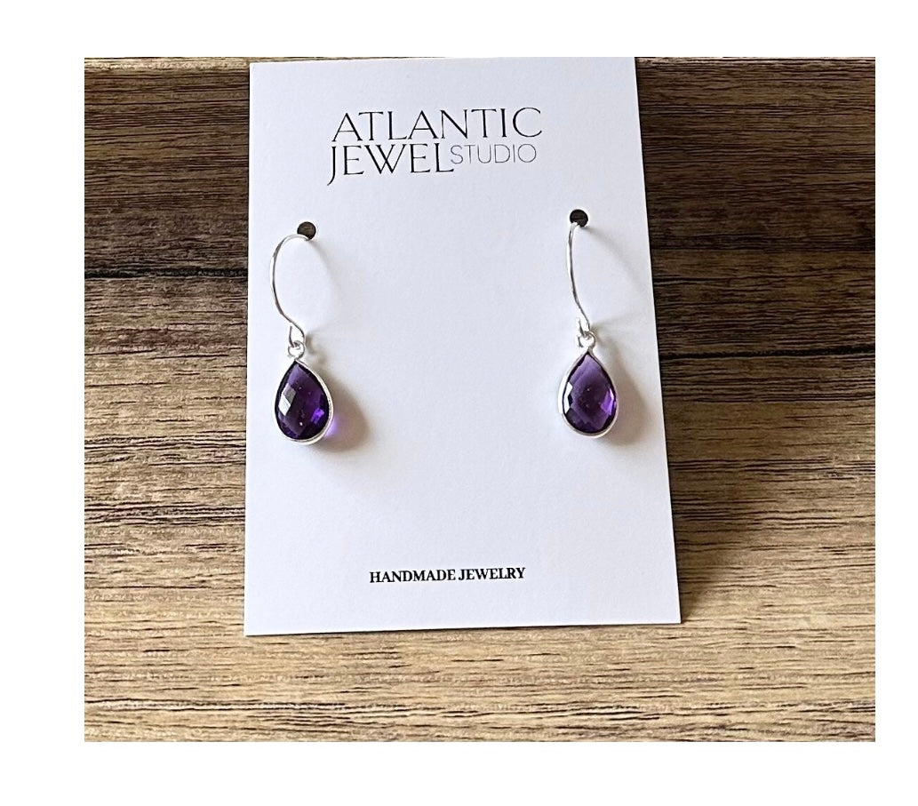 Amethyst Gemstone Drop Earrings