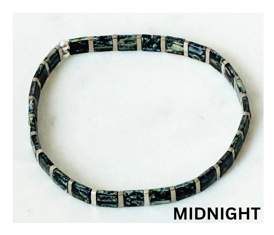 Black & White Miyuki Tila Bracelets - Choose Your Style