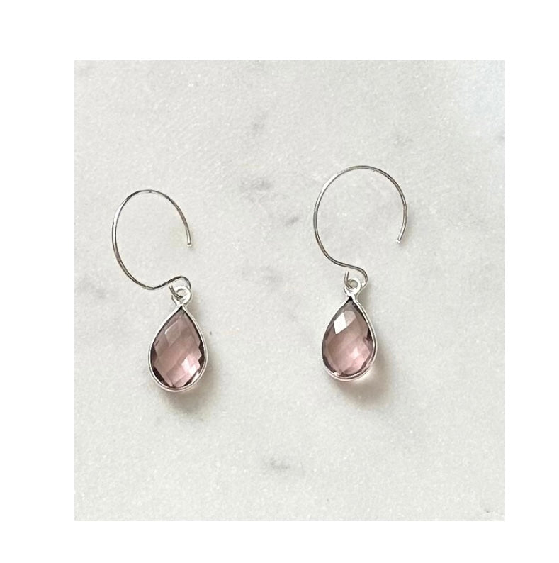 Morganite Gemstone Drop Earrings