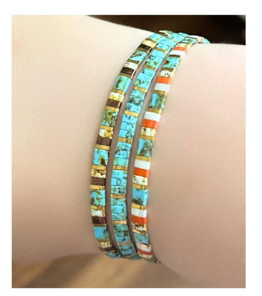 Turquoise Tila Bracelets - Choose Your Style