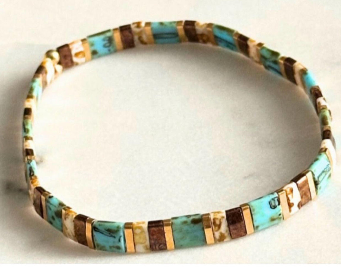 Turquoise Tila Bracelets - Choose Your Style