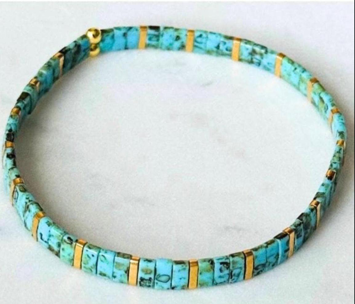 Turquoise Tila Bracelets - Choose Your Style