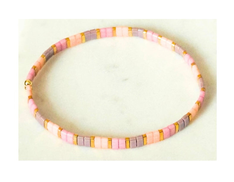 Miyuki Tila Bracelet-Cotton Candy